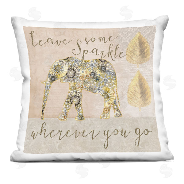 stupell industries Andrea Haase | Leave Sparkle Wherever You Go Glam Printed Throw Pillow