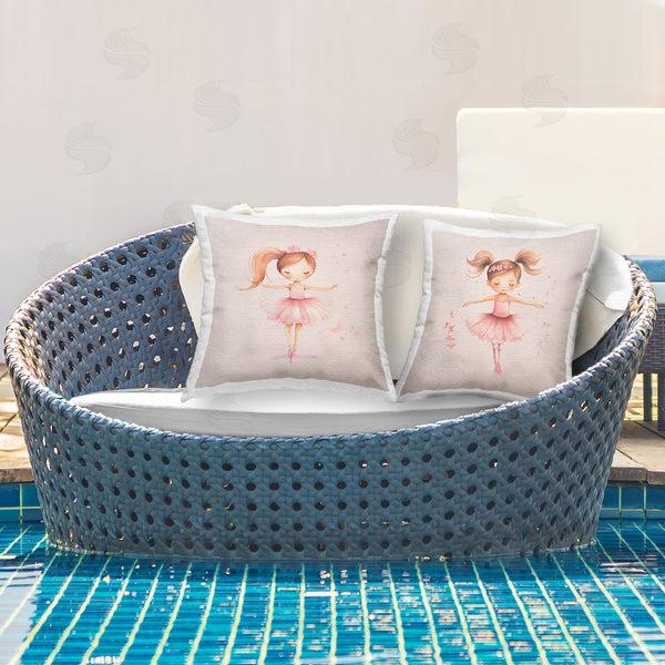 Stupell Industries Andrea Haase | Little Dancer Ballerinas Printed Throw Pillow Set