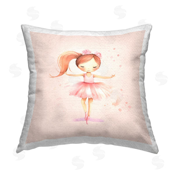 Stupell Industries Andrea Haase | Little Dancer Girl Printed Throw Pillow