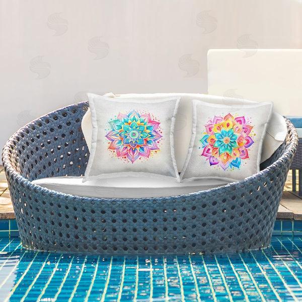 Stupell Industries Andrea Haase | Magic Bright Hued Mandala Printed Throw Pillow Set