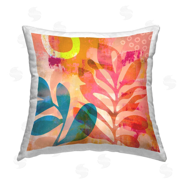 stupell industries Andrea Haase | Modern Leaf Botanicals Printed Throw Pillow