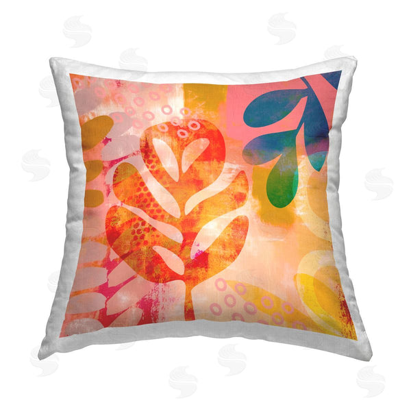 stupell industries Andrea Haase | Modern Tropical Leaves Printed Throw Pillow