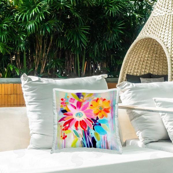 Stupell Industries Andrea Haase | Modern Vivid Florals Printed Throw Pillow