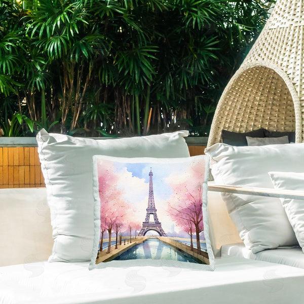 Stupell Industries Andrea Haase | Paris Rendezvous Scene Printed Throw Pillow