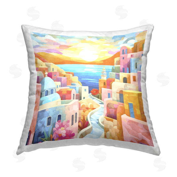 stupell industries Andrea Haase | Pastel Seaside Dreams Printed Throw Pillow