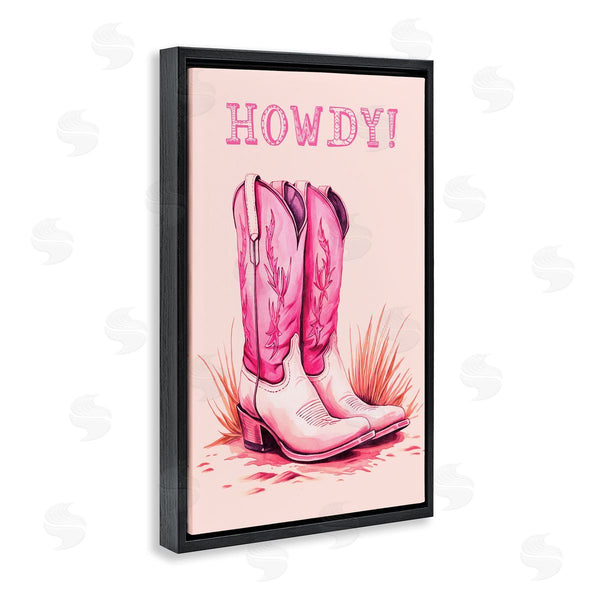Stupell Industries Andrea Haase | Pink Cowgirl Boots Howdy