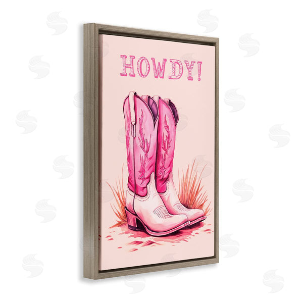 Stupell Industries Andrea Haase | Pink Cowgirl Boots Howdy