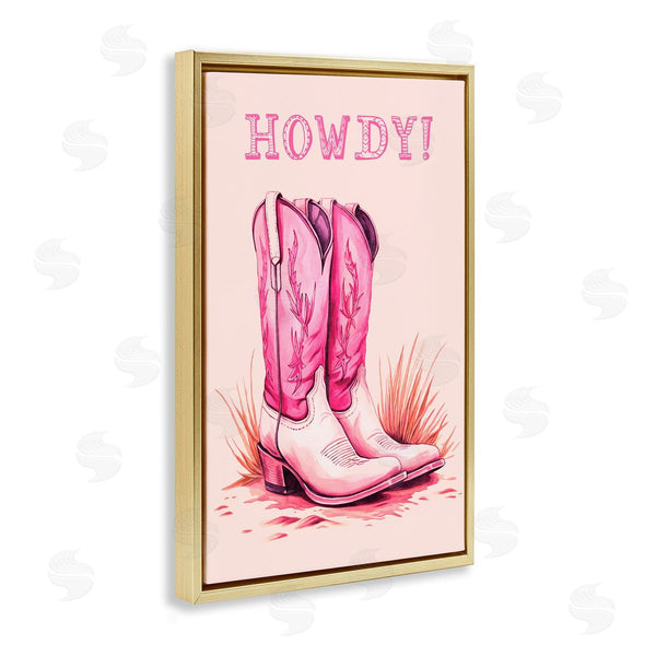 Stupell Industries Andrea Haase | Pink Cowgirl Boots Howdy