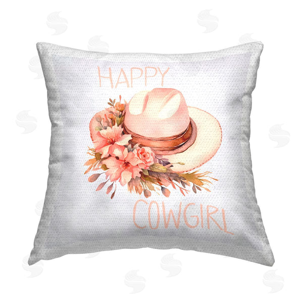 Stupell Industries Andrea Haase | Pink Cowgirl Boots Howdy Printed Throw Pillow