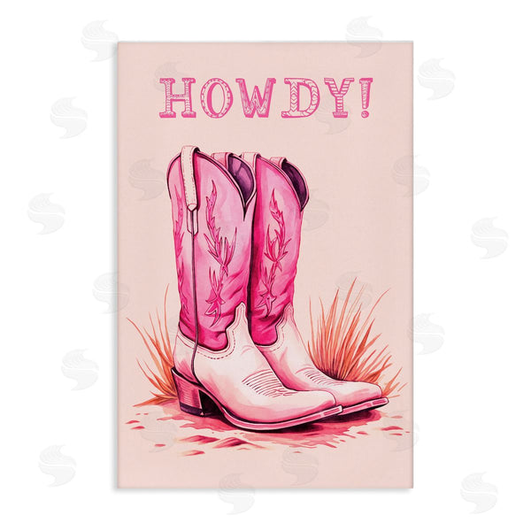 stupell industries Andrea Haase | Pink Cowgirl Boots Howdy