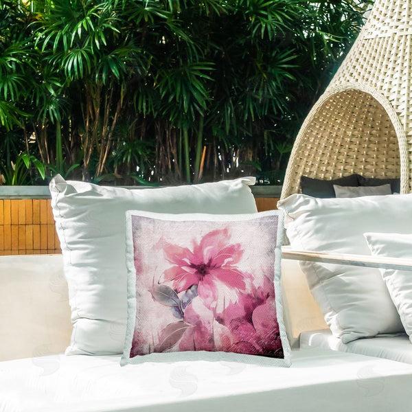 Stupell Industries Andrea Haase | Pink Floral Cursive Printed Throw Pillow