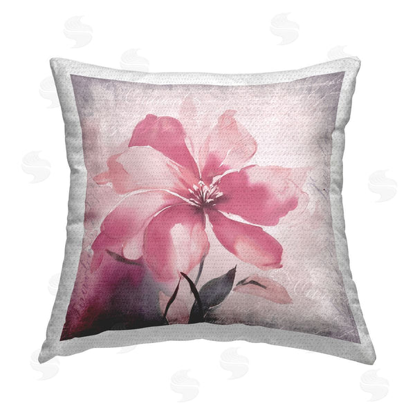 Stupell Industries Andrea Haase | Pink Flower Bloom Printed Throw Pillow