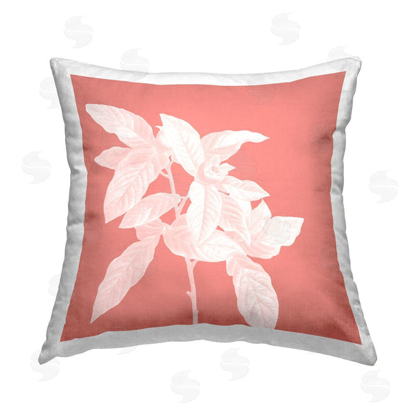 stupell industries Andrea Haase | Pink Flower Sprout Printed Throw Pillow