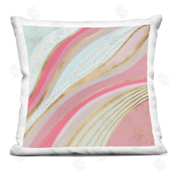 stupell industries Andrea Haase | Pink Glam Modern Stripes Printed Throw Pillow