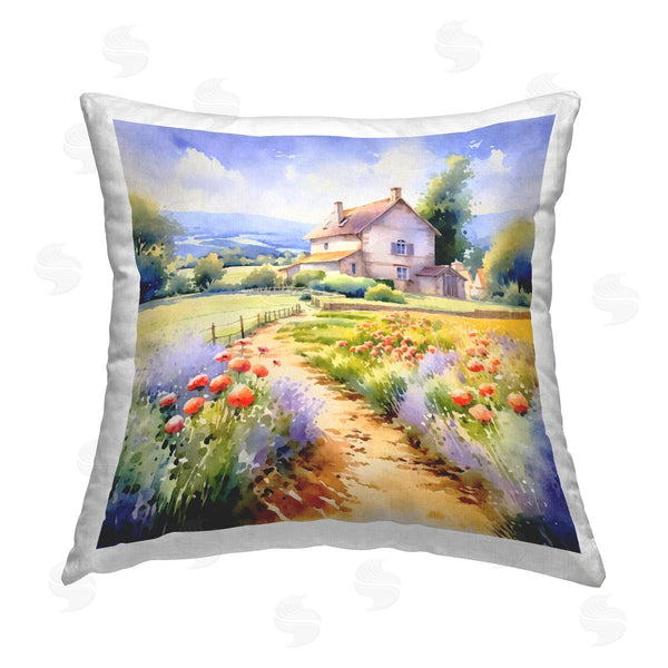 stupell industries Andrea Haase | Provence Cottage Gardens Printed Throw Pillow