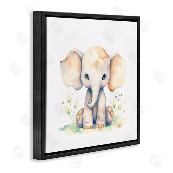 Stupell Industries Andrea Haase | Sitting Baby Elephant Wall Art