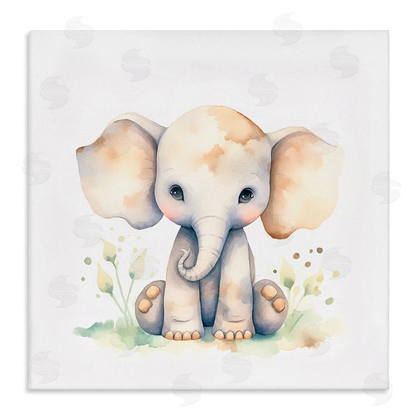 stupell industries Andrea Haase | Sitting Baby Elephant Wall Art