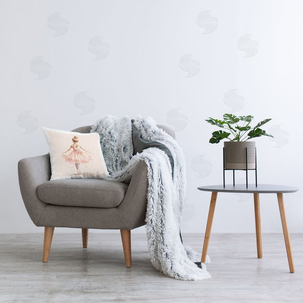 Stupell Industries Andrea Haase | Stepping Ballerina In Tutu Printed Throw Pillow