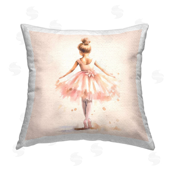 Stupell Industries Andrea Haase | Stepping Ballerina In Tutu Printed Throw Pillow