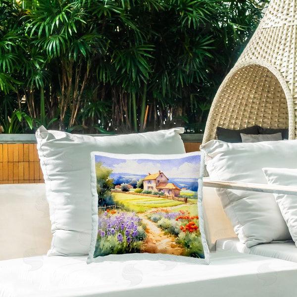 Stupell Industries Andrea Haase | Summer Lavender Farm Printed Throw Pillow