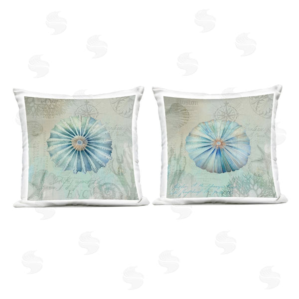 Stupell Industries Andrea Haase | Vintage Blue Sea Urchins Printed Throw Pillow Set