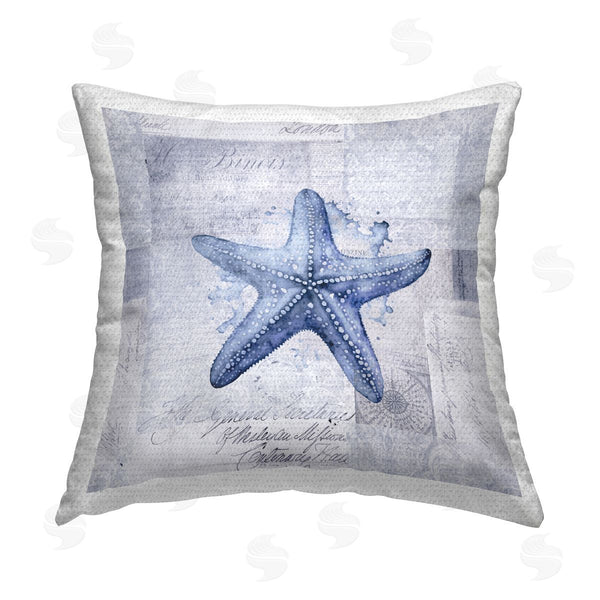 Stupell Industries Andrea Haase | Vintage Collaged Starfish Printed Throw Pillow