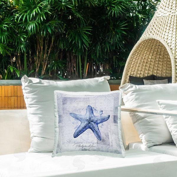 Stupell Industries Andrea Haase | Vintage Collaged Starfish Printed Throw Pillow