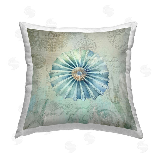 stupell industries Andrea Haase | Vintage Marine Sea Urchin Printed Throw Pillow