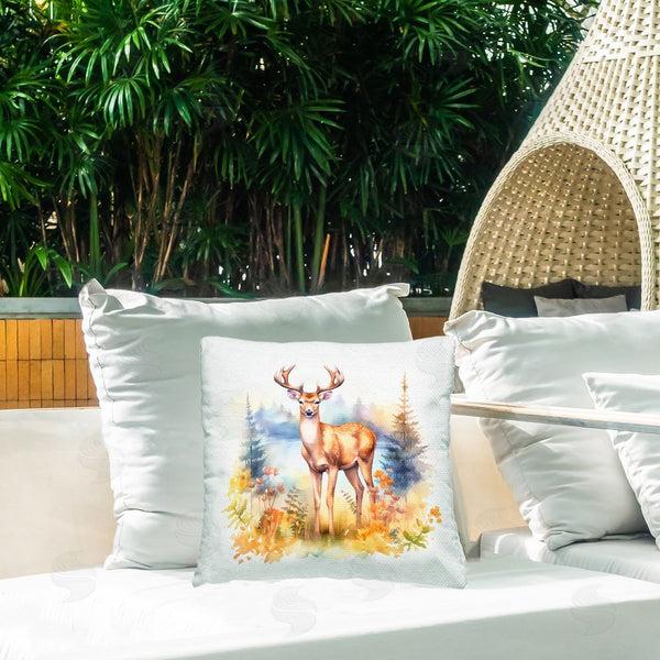 Stupell Industries Andrea Haase | Wild Deer In Forest Printed Throw Pillow