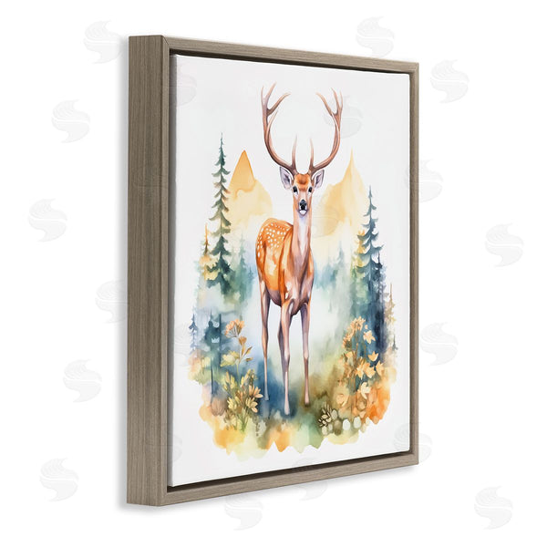 Stupell Industries Andrea Haase | Wild Deer With Mountains Wall Art