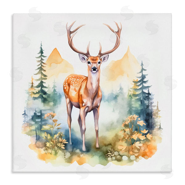 stupell industries Andrea Haase | Wild Deer with Mountains Wall Art