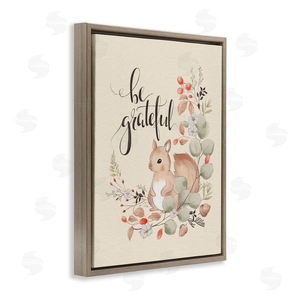 Stupell Industries Andrea Jasid Grassi | Be Grateful Squirrel