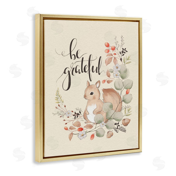 Stupell Industries Andrea Jasid Grassi | Be Grateful Squirrel