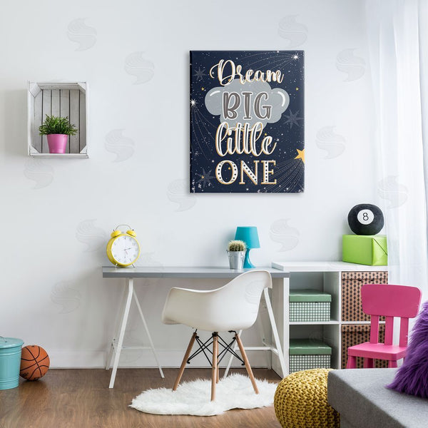 Stupell Industries Andrea Jasid Grassi | Dream Big Little One Outer Space Shooting Stars Wall Art