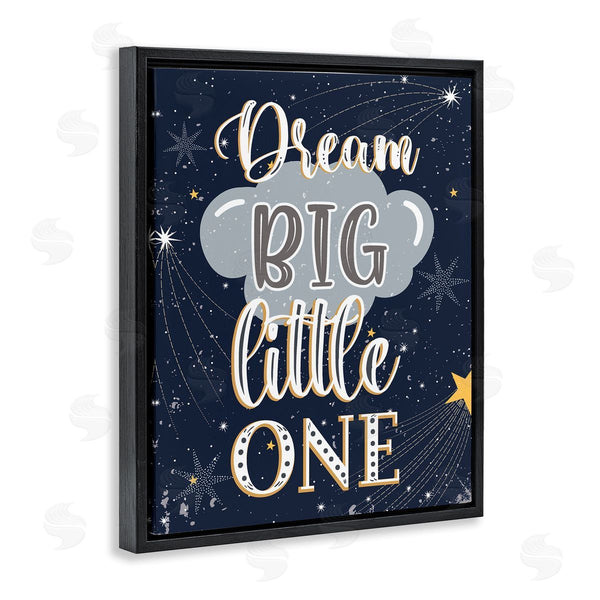 Stupell Industries Andrea Jasid Grassi | Dream Big Little One Outer Space Shooting Stars Wall Art