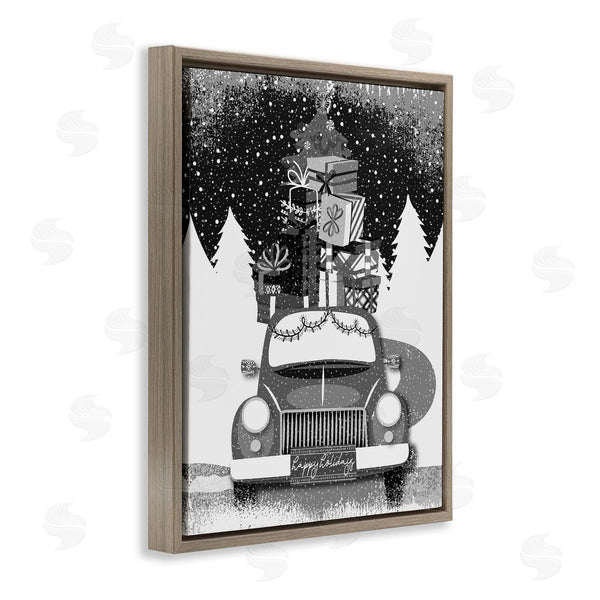 Stupell Industries Andrea Jasid Grassi | Happy Holidays Gifts Car Wall Art