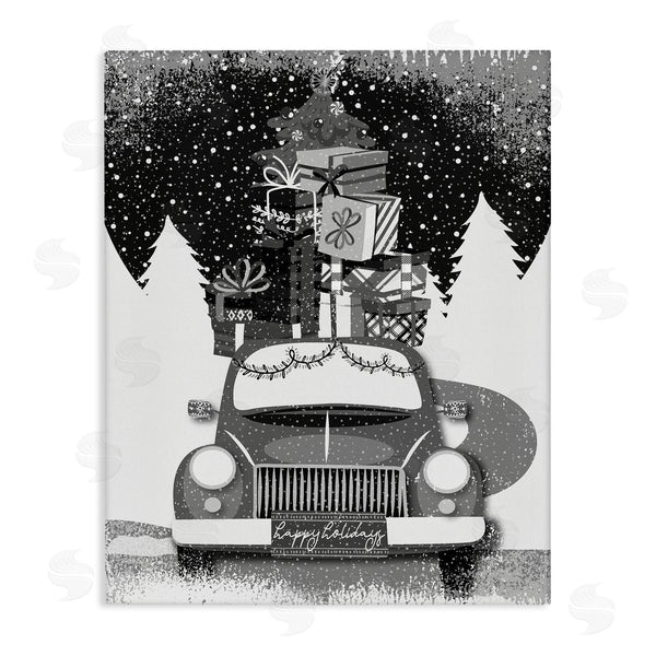 stupell industries Andrea Jasid Grassi | Happy Holidays Gifts Car Wall Art