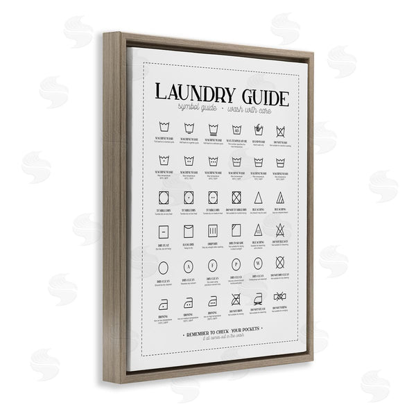 Stupell Industries Andrea Jasid Grassi | Laundry Room Minimal Symbols Guide Check Pockets Wall Art