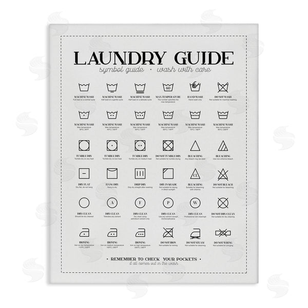 stupell industries Andrea Jasid Grassi | Laundry Room Minimal Symbols Guide Check Pockets Wall Art