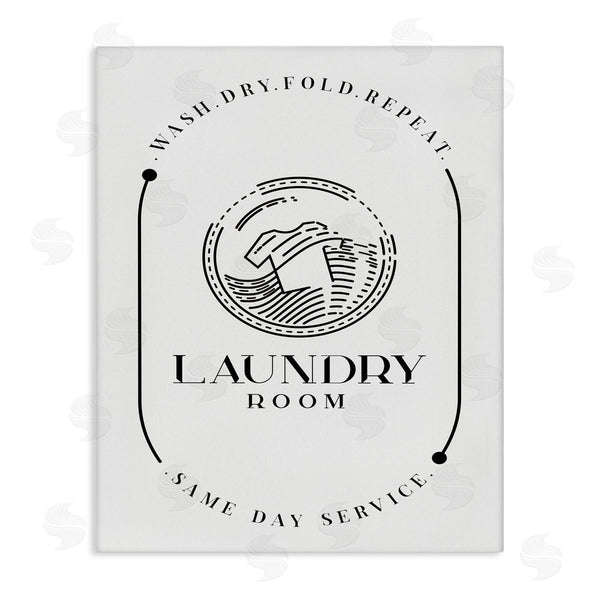 Stupell Industries Andrea Jasid Grassi | Laundry Room Washing Machine Same Day Service Script Wall Art