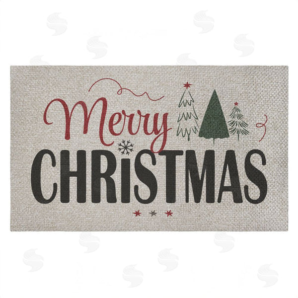 stupell industries Andrea Jasid Grassi | Minimal Merry Christmas Faux Sisal Door Mat