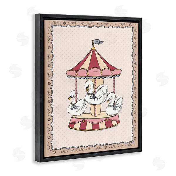 Stupell Industries Andrea Jasid Grassi | Vintage Swan Carousel Wall Art