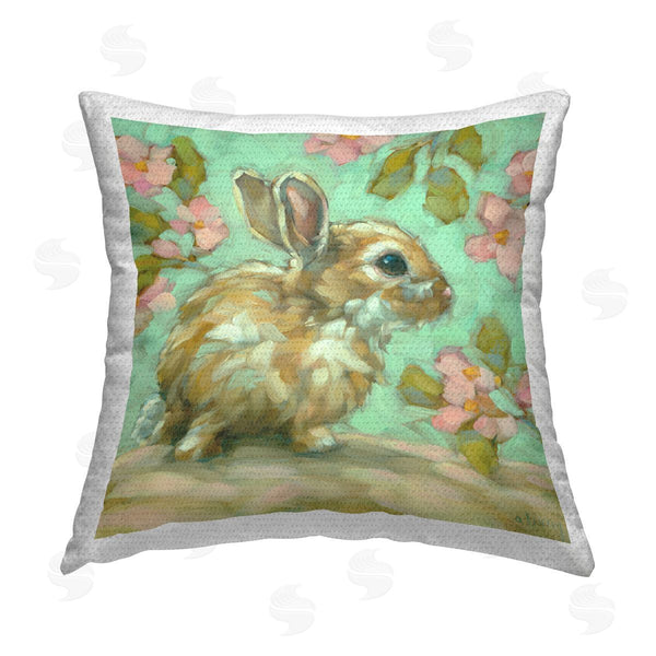 Stupell Industries Andrea Lavery | Baby Bunny & Florals Printed Throw Pillow