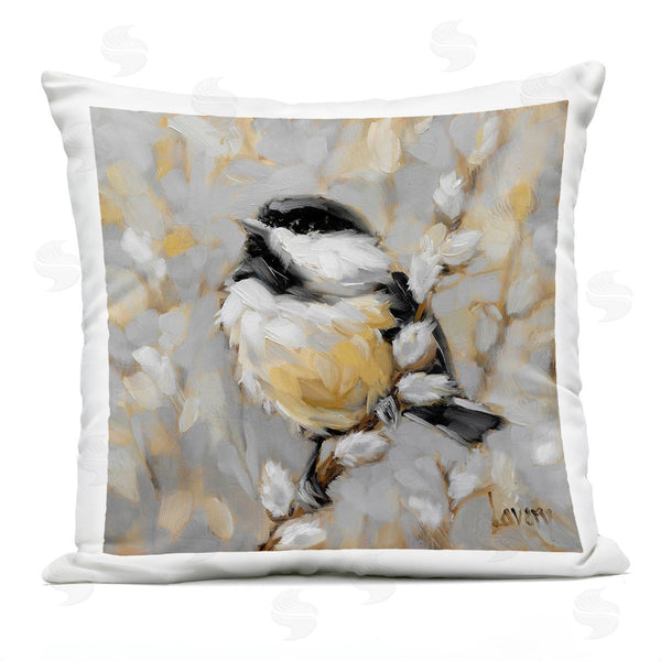 Stupell Industries Andrea Lavery | Bird Perched Pussy Willow Printed Throw Pillow