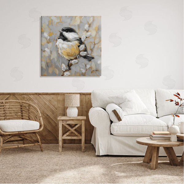 Stupell Industries Andrea Lavery | Bird Perched Pussy Willow Wildlife Wall Art