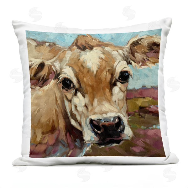 Stupell Industries Andrea Lavery | Close Up Farm Cow Face Printed Throw Pillow