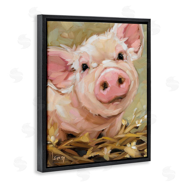 Stupell Industries Andrea Lavery | Happy Pig Farm Animal Portrait Wall Art