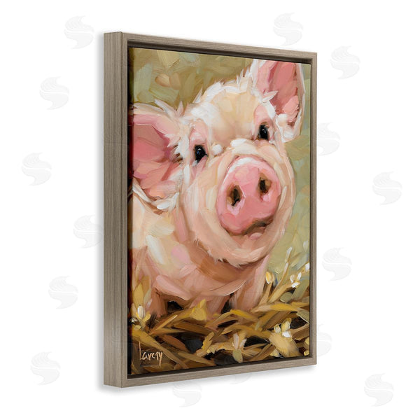 Stupell Industries Andrea Lavery | Happy Pig Farm Animal Portrait Wall Art