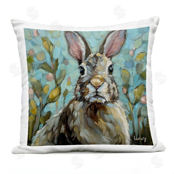 Stupell Industries Andrea Lavery | Modern Botanical Rabbit Portrait Printed Throw Pillow
