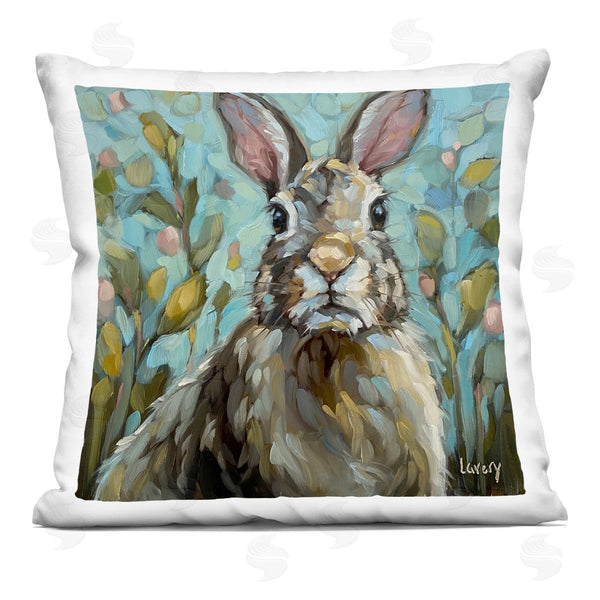 stupell industries Andrea Lavery | Modern Botanical Rabbit Portrait Printed Throw Pillow